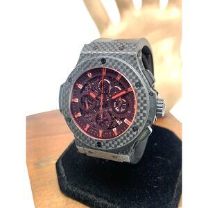 Hublot Men's Watch Aero Bang Red Magic Vendome Carbon Fiber Swiss Automatic 48mm
